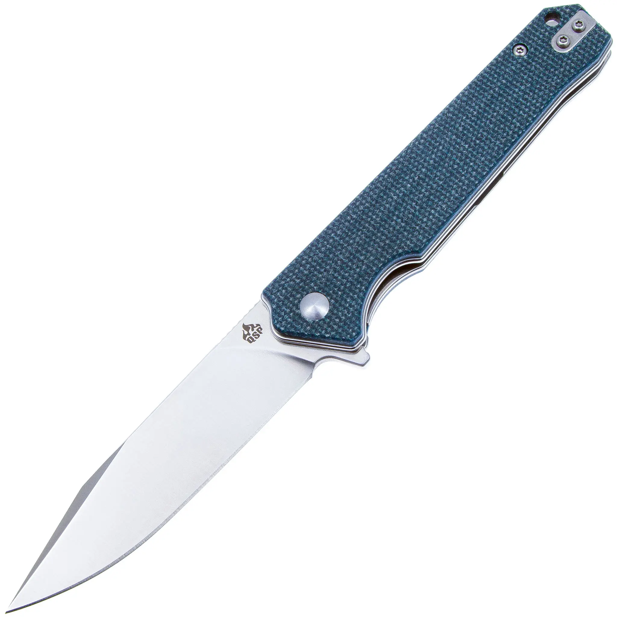 Mamba V2 - нож складной, рукоять синяя микарта, клинок D2 QS111-H1 