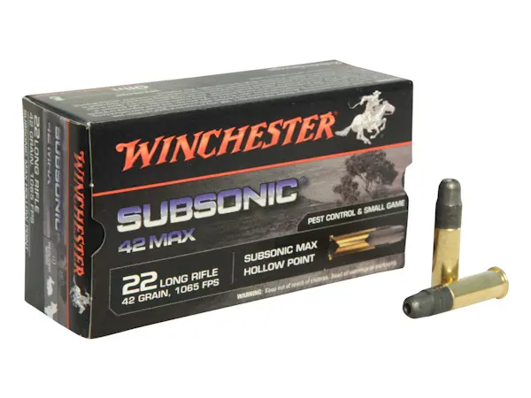 Патрон 22 LR (Winchester Subsonic Max HP (2,72гр.))