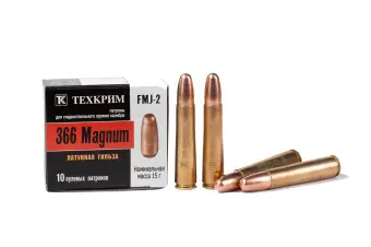 Патрон 366 Magnum (пуля FMJ-2 (15гр) гильза латунь (Техкрим))