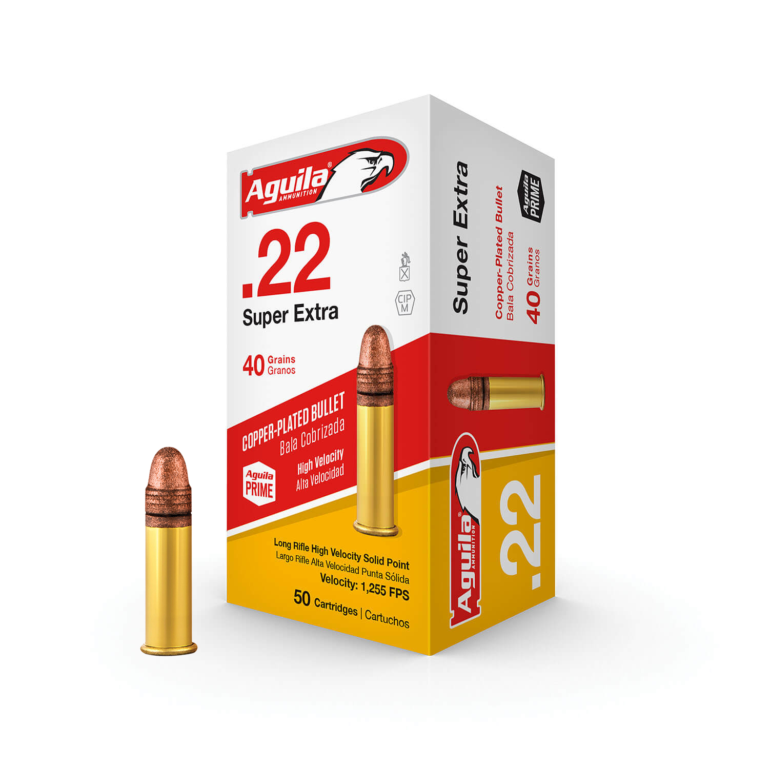 Купить Патрон 22 LR SUPER EXTRA HV пуля SP COPPER-PLATED 40ГР (AGUILA)  1B223700 - Беркут